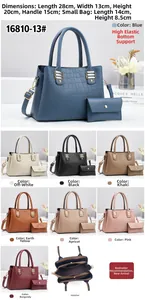 Macro detail of crocodile texture tote bag with matching pouch in various colors