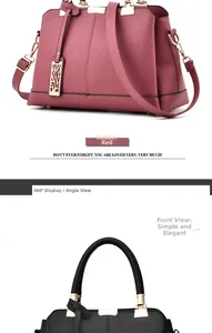 Detail of rubber red tote bag with lychee texture leather and golden leaf pendant