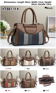 Détail du grand sac cabas bicolore avec dimensions 30x13x20cm et plusieurs coloris