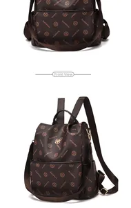 Detailed close-up showing the floral print texture and golden flower metal buckle of the bag