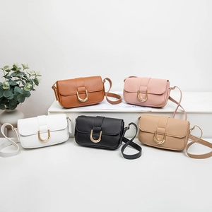 Bolso de Hombro Vintage para Mujer Hebilla de Bocado Cuero PU Hebilla de Metal en U Dorada Bolso Bandolera Cuadrado