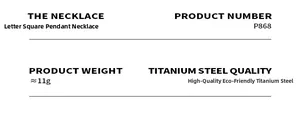 Specifications for double-chain heart pendant necklace made of premium titanium steel