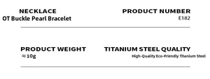 Specifications for OT buckle freshwater pearl bracelet made of durable titanium steel