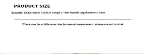 Detailed size specifications for gold OT buckle freshwater pearl bracelet with 18cm length