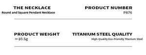 Spécifications de l'acier titane avec double pendentif et détails du produit