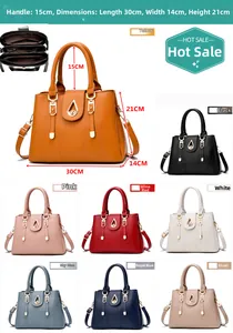 Detailed view of fashionable large capacity handbag with dimensions 30x14x21cm in 8 colors