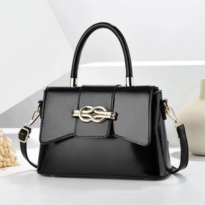 Dames Handtas Mode PU Leer Metalen Knoop Gesp Crossbody Schoudertas Handvat Eenvoudig Stedelijke Stijl Elegant