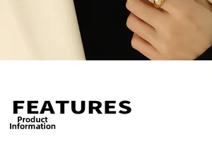 Detail of minimalist 18k gold plated ring with round white freshwater pearl inlay