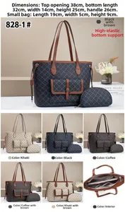 Détails du lot de sacs cabas incluant les dimensions et les cinq coloris disponibles