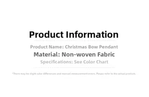 Detailed close-up showing the non-woven fabric texture of this Christmas bow pendant ornament