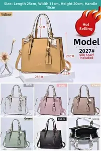 Detailed view of fashionable leather handbag with dimensions 25x11x20cm and color options