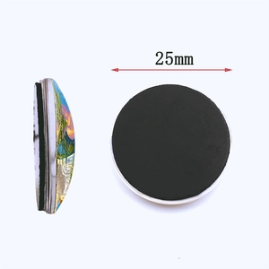 Aimant de frigo 25mm en verre cristal avec motif de plage et dôme brillant
