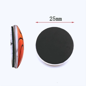 Aimant de frigo basket 25mm en verre avec dos magnétique pour décoration de tableau