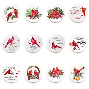 Kristallglas Roter Kardinalvogel Kühlschrankmagnet Weihnachten Dekorative Gedenkgeschenk Wenn Engel Nahe Sind Magnet