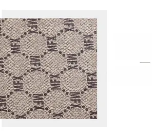 Detailed view of the textured synthetic leather fabric with geometric diamond pattern