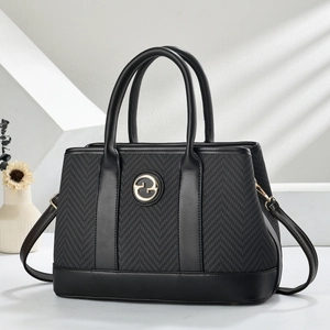 Borsa A Mano Donna Trama Spina Di Pesce Pelle PU Tote Borsa A Tracolla Grande Capacità Elegante Borsa Da Giorno