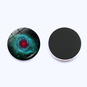 Cosmic Galaxy Eye of God glass fridge magnet with 25mm round magnetic crystal dome