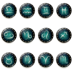 12 Sterrenbeelden Glas Koelkastmagneten 25mm Kristal Tijdjuweel Magnetische Stickers Sterrenhemel Galaxy Huis Kantoor Decor