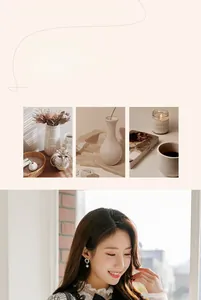 Photo lifestyle d'un sac à dos beige léger et décontracté avec décor nordique élégant