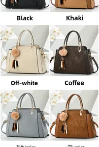Variété de sacs cabas minimalistes en six couleurs, dont noir, kaki et marron café
