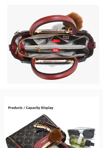 Detailed interior view of stylish brown tote bag showing multiple functional compartments