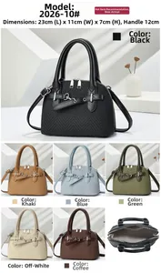 Detailed views of vintage square handbag showing color options and herringbone texture
