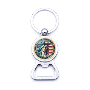 Vintage Statue of Liberty beer bottle opener keychain with New York souvenir design