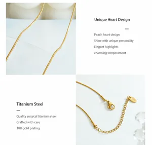 Detailed macro of titanium steel snake chain with lobster clasp and 18K gold plating