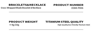 Specifications of titanium steel twisted blade chain necklace and bracelet combo set