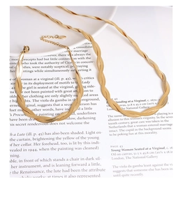 Detail of 18K gold plated twisted snake chain necklace and bracelet jewelry set on book