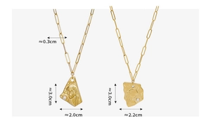 Détails de pendentifs portrait vintage avec perles baroques et dimensions de la chaîne