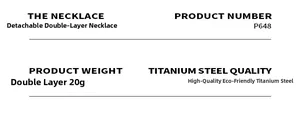Spécifications du collier double couche détachable en acier au titane modèle P648