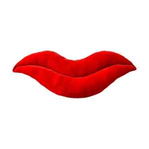 Creative red lip shaped decorative plush pillow for romantic home party decoration