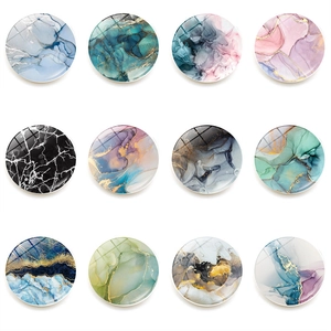 Glas Koelkastmagneten Rond Marmertextuur Kristal Tijd Edelsteen Magnetische Stickers Huis Keuken Decoratie Kantoor Whiteboard Magneten