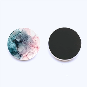 30mm crystal glass magnet with marble texture for fridges and whiteboards