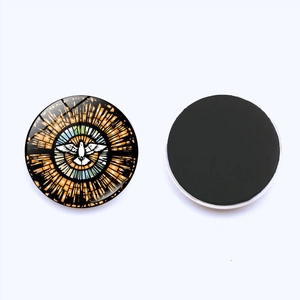 Magnets de réfrigérateur en verre style vitrail colombe de la paix avec dos magnétique