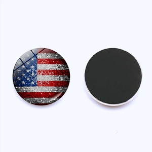 Mosaic US flag glass fridge magnet 25mm with strong magnetic back and crystal finish