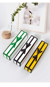 Chic long rectangular gift boxes with elegant ribbon bows for jewelry and necklaces