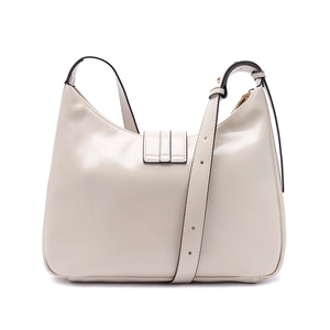 Sac hobo chic en cuir PU blanc crème avec boucle minimaliste et bandoulière réglable