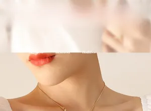 Vista macro di una collana a catena serpente dorata con ciondolo a cuore elegante