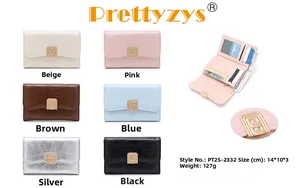 Detailed interior and exterior views of a compact leather wallet with card slots