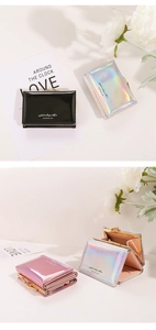 Detailed view of the multi-functional tri-fold wallet structure and metallic kiss-lock closure