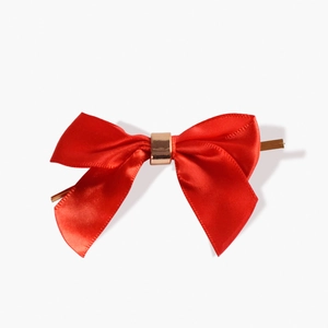 Nœuds En Ruban De Satin Faits À La Main Avec Attaches Dorées Pour Emballage Cadeau Et Décoration