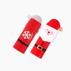 Cartes d'emballage Père Noël et flocons pour chocolat et biscuits sur fond blanc épuré