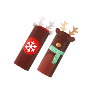 Cartes de Noël mignonnes avec renne et flocons pour emballages de bonbons festifs