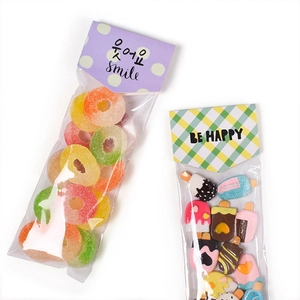 Cute Korean style resin sweets charms set with OPP bags and decorative cards