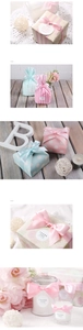 Detailed view of 15mm and 25mm patterned ribbons used for decorative gift packaging
