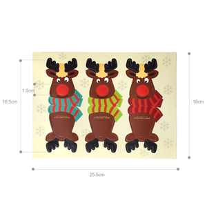 30pcs Reindeer Lollipop Decoration Cards with Merry Christmas text for holiday treats