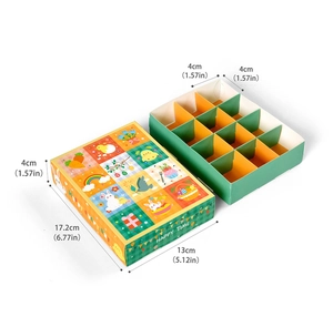 Easter 12-grid surprise blind box featuring colorful bunny and rainbow illustrations