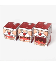 Trois boîtes cadeaux créatives Père Noël 3D avec fenêtre pour friandises de Noël